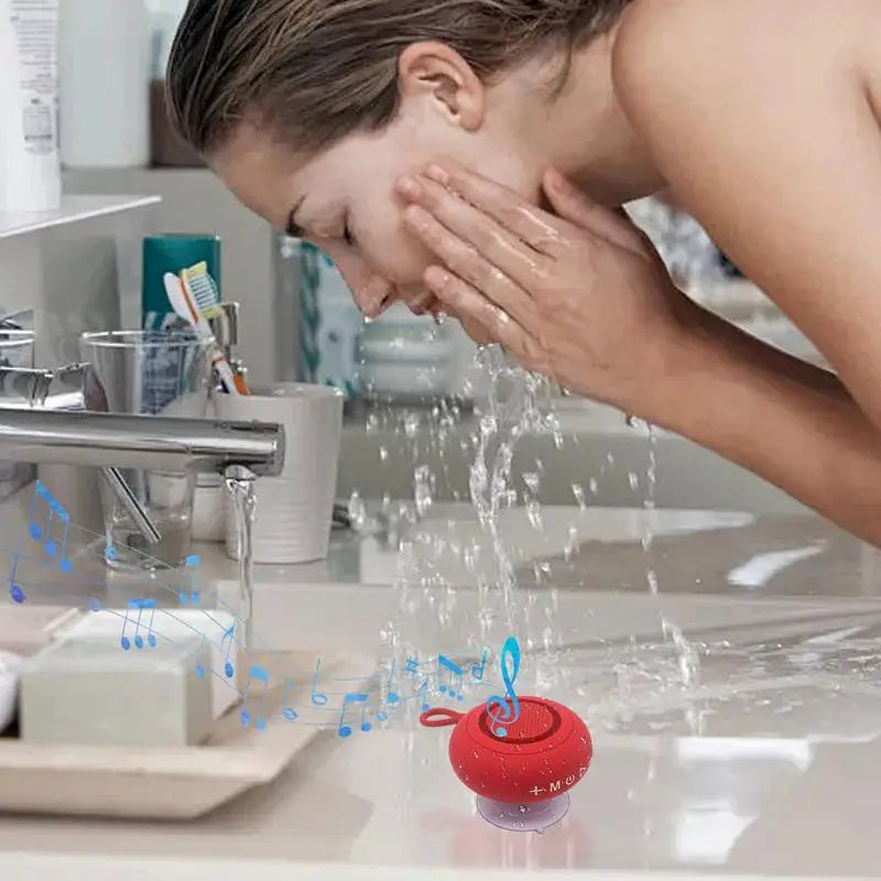 Waterproof Speaker Portable Audio Sounder With Subwoofer Stereo Bass Wireless Bathroom Audio Speaker For Kitchen Travel Outdoor