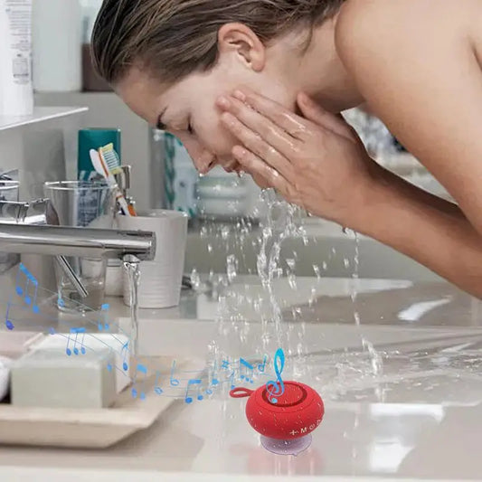 Waterproof Speaker Portable Audio Sounder With Subwoofer Stereo Bass Wireless Bathroom Audio Speaker For Kitchen Travel Outdoor