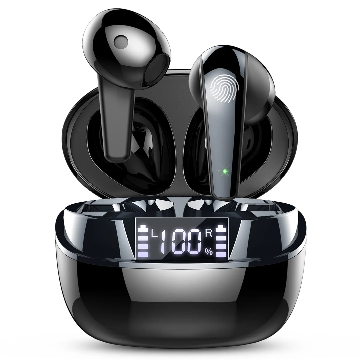 Wireless Earbuds, Bluetooth 5.3 Earbuds Stereo Bass, iNoise Cancelling Mic, Earphones IPX7 Waterproof Sports, 35H Playback.