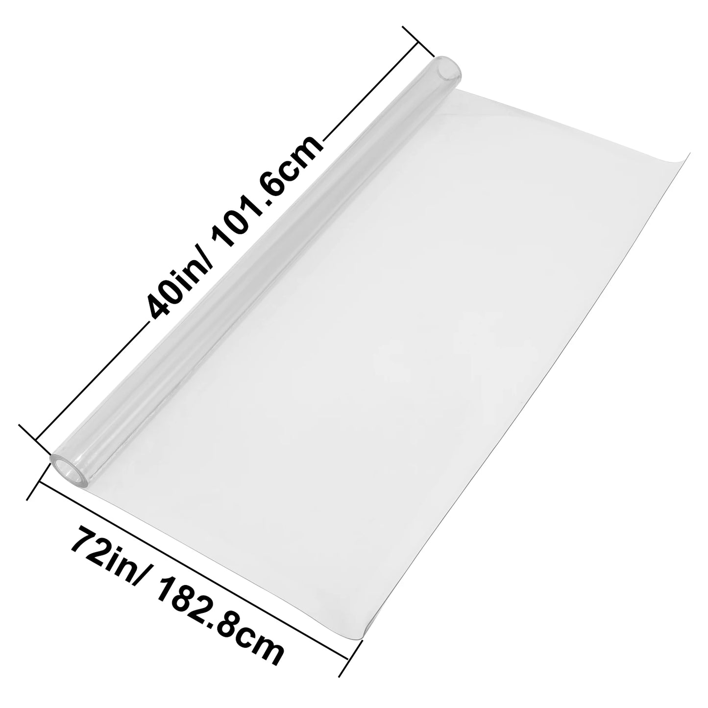 SucceBuy 1.5-2mm PVC Table Cloth Transparent Clear Desk Cover Protector Plastic Soft Glass Waterproof Oilproof for Dining Table