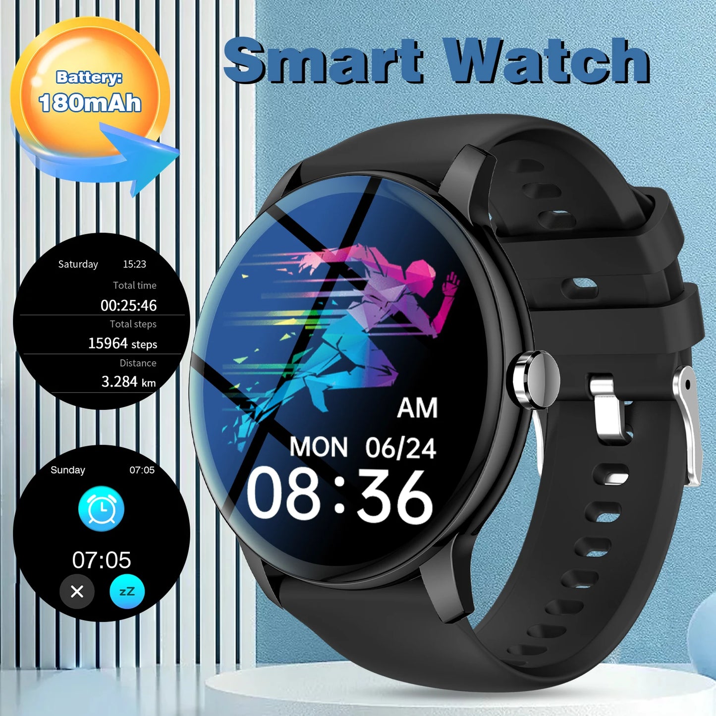 Smart Watch, Unisex, Full Touchscreen, Bluetooth 5.2, Call Watch, Fitness Tracker Compatible with Android and IPhone.