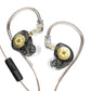 KZ EDX Pro in-Ear Stage Monitor Headphone Dual Magnetic Dynamic Unit Earphone Shock Bass Earbuds Wired Headset (No Mic)