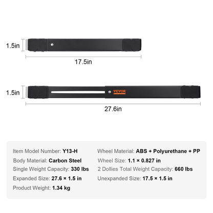 SucceBuy 660 lbs Furniture Dolly Appliances Mobile Base Washing Machine Fridge Stand Movers for Refrigerators Dryers Dishwashers