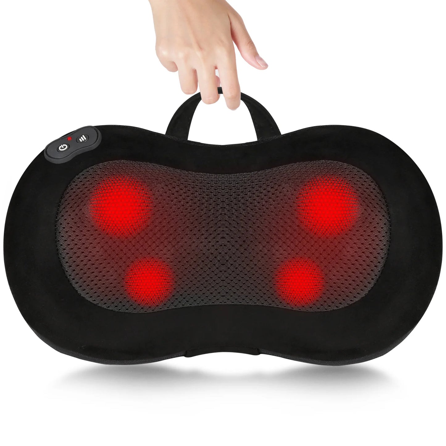 Luxury Electric Shiatsu Neck Back Massager Kneading Massage Pillow with Heating for Pain Relief Gift for Men Women Home Office