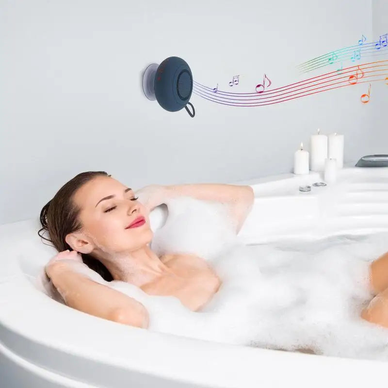 Waterproof Speaker Portable Audio Sounder With Subwoofer Stereo Bass Wireless Bathroom Audio Speaker For Kitchen Travel Outdoor