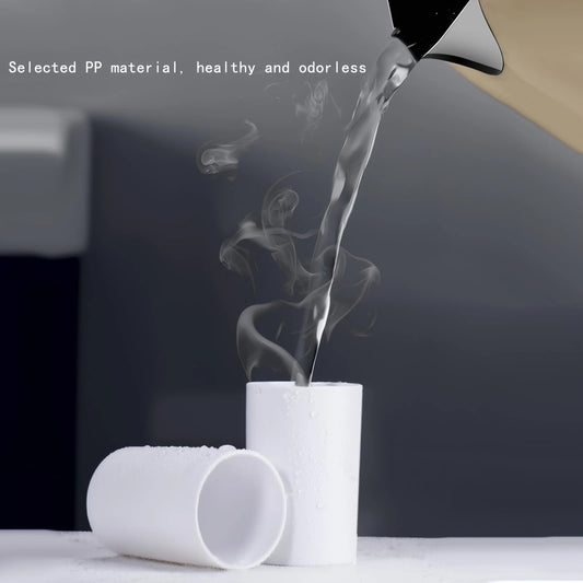 Toothbrush Holders for Bathrooms - White Plastic Wall-Mounted Toothbrush Holder with Toothpaste Dispenser, Cosmetic Drawer, and