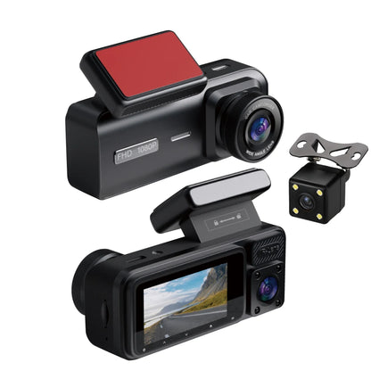 Car DVR HD1080P Dashcam 2inch IPS 3channels Car Camera Night Vision Recording Auto DVR Loop Dash Recorder Vehicle Accessories