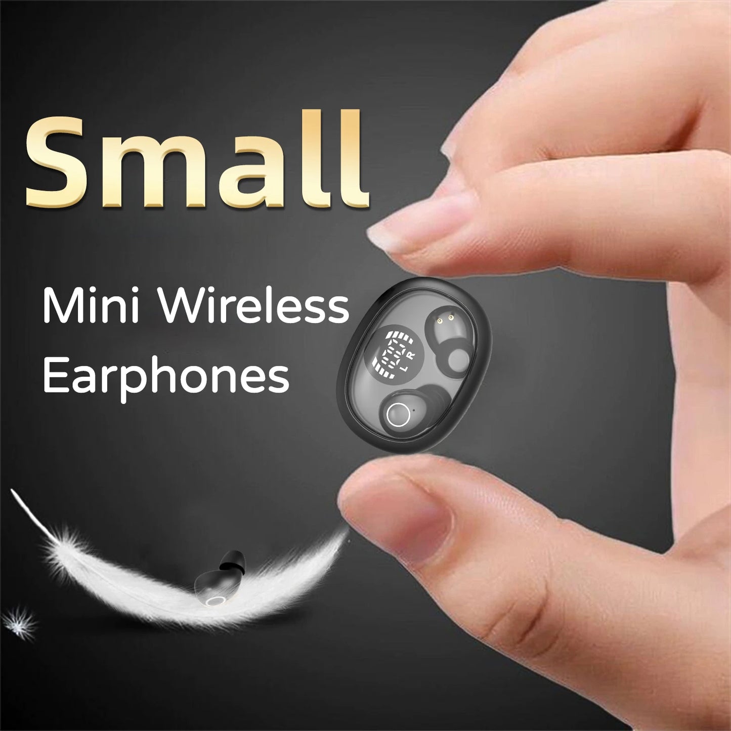 Invisible Sleep Wireless Bluetooth Earphone Headset with Mic，Smallest Tiny Earbuds Hidden Headphones Small Ears Sleep Buds