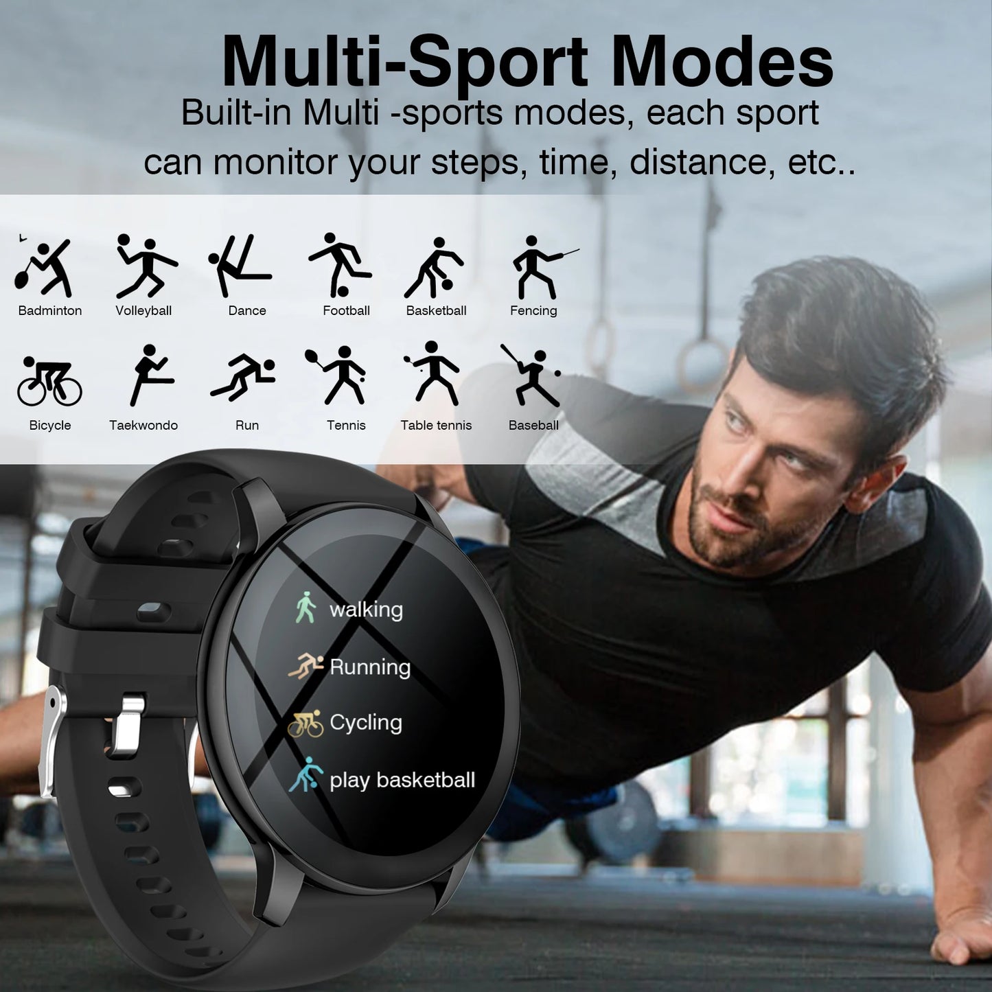 Smart Watch, Unisex, Full Touchscreen, Bluetooth 5.2, Call Watch, Fitness Tracker Compatible with Android and IPhone.