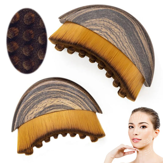 Portable Dry Brushing Face Brush Lymphatic Drainage Massager Neck Brush for Face Chin Sculpting