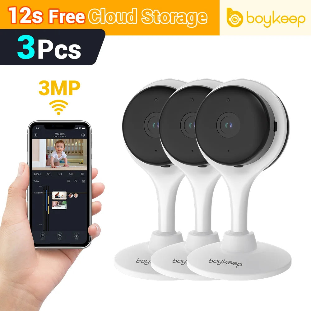 BoyKeep Indoor Home Security Mini IP Camera Smart CCTV Pet Camera Baby Video Monitor 24/7 Surveillance Camera