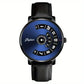 Men's Novelty Watch with Unique Roulette Design and Waterproof Functionality