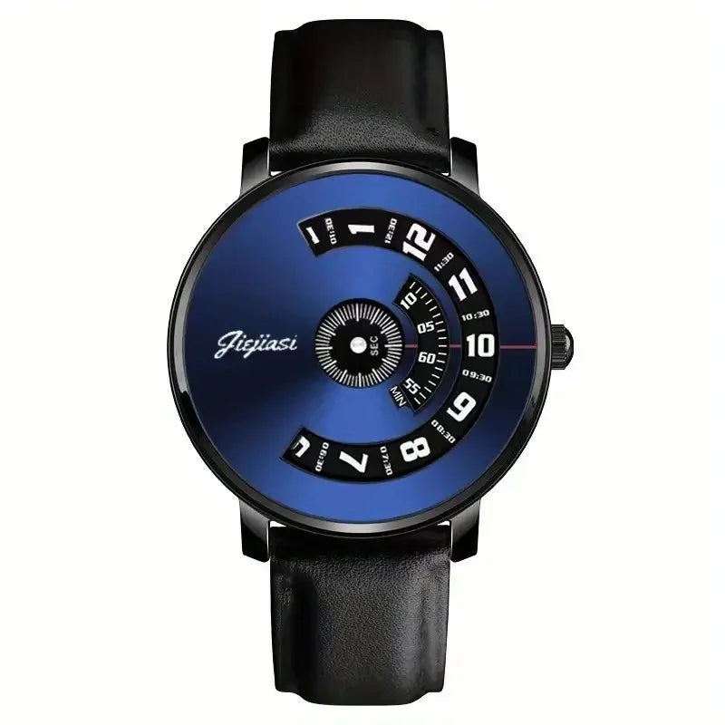 Men's Novelty Watch with Unique Roulette Design and Waterproof Functionality