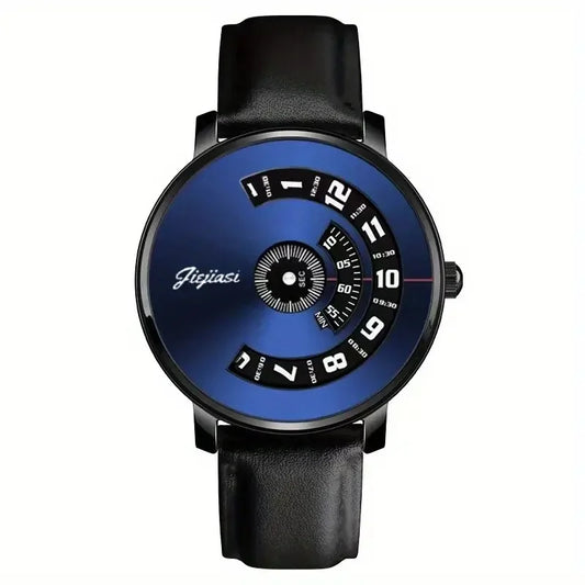 Men's Novelty Watch with Unique Roulette Design and Waterproof Functionality