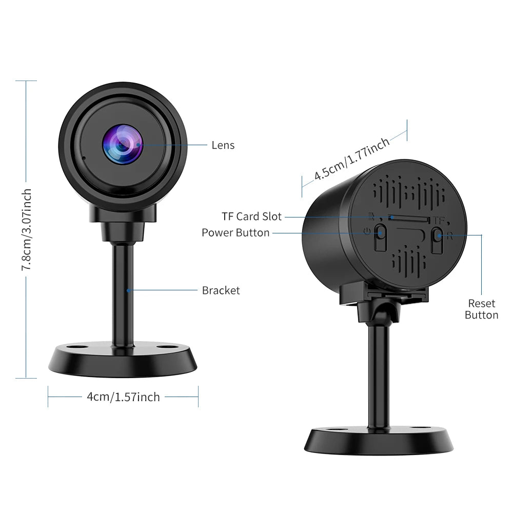 Vstarcam WiFi Mini Camera Indoor Build in Rechargeable Battery Human Detection HD Color Night Vision Bluetooth Connectivity