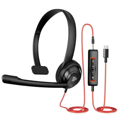 NUBWO HW02 USB Headset with Mic Noise Cancelling Ultra Comfort Computer Headset for Laptop pc On-Ear Wired Office Call Center