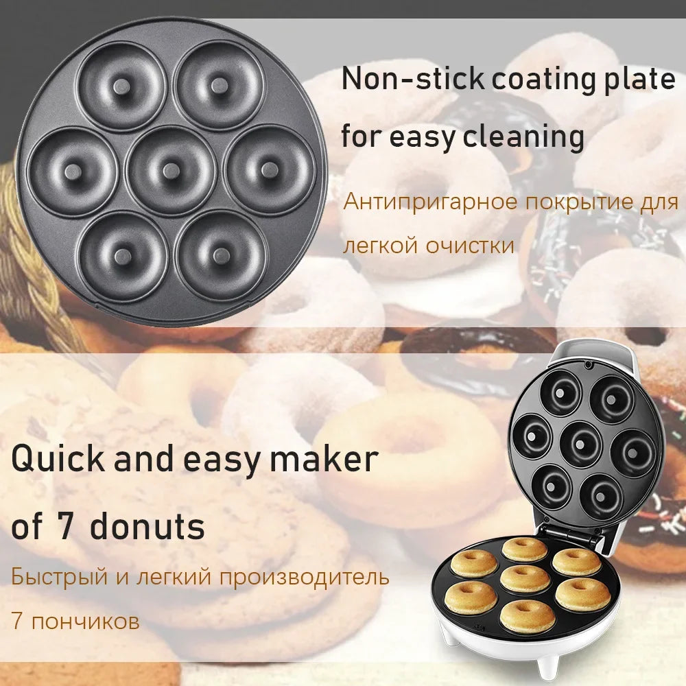 1200w High-power Electric Donut Machine Home Multi-functional Automatic Heating Egg Cake Bread Baking Machine Breakfast Machine