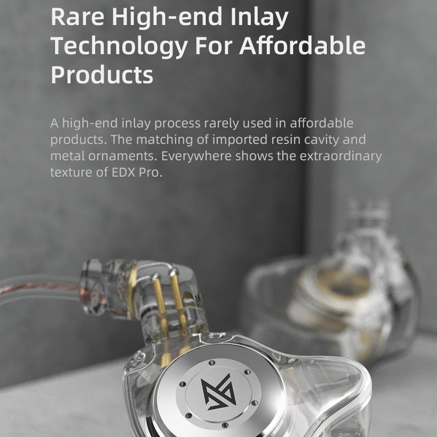 KZ EDX Pro in-Ear Stage Monitor Headphone Dual Magnetic Dynamic Unit Earphone Shock Bass Earbuds Wired Headset (No Mic)