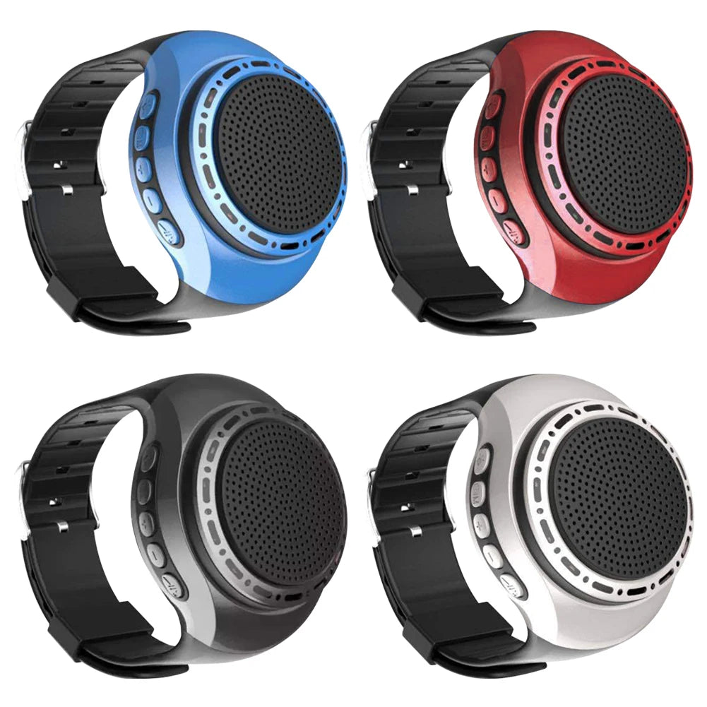 Portable Wrist Watch Speaker 500mAh Bluetooth-compatible Sports Music FM Radio USB Rechargeable Music FM Radio Box