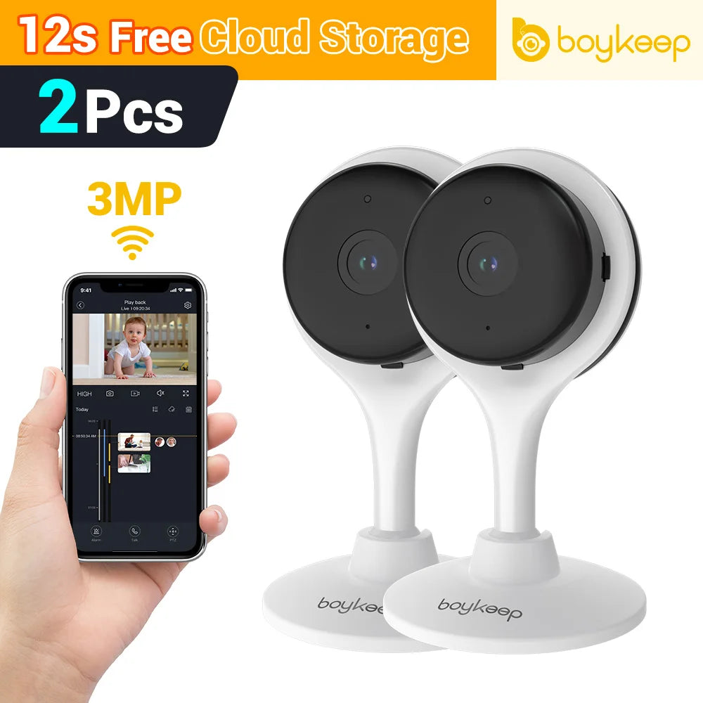 BoyKeep Indoor Home Security Mini IP Camera Smart CCTV Pet Camera Baby Video Monitor 24/7 Surveillance Camera