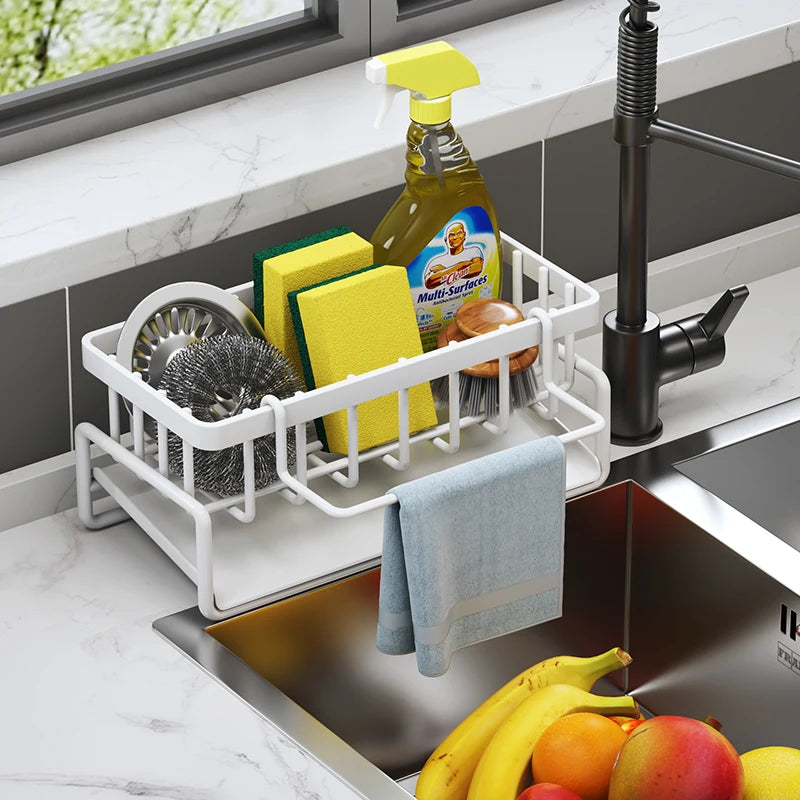 Kitchen Spice Storage Shelf with Drainage Rack, Installation Sink Organizer, Tap-Mounted Shelf for Home Kitchen Accessories Se6d78a564cf148de8ae1bb048834dbc1R LuxGadgets