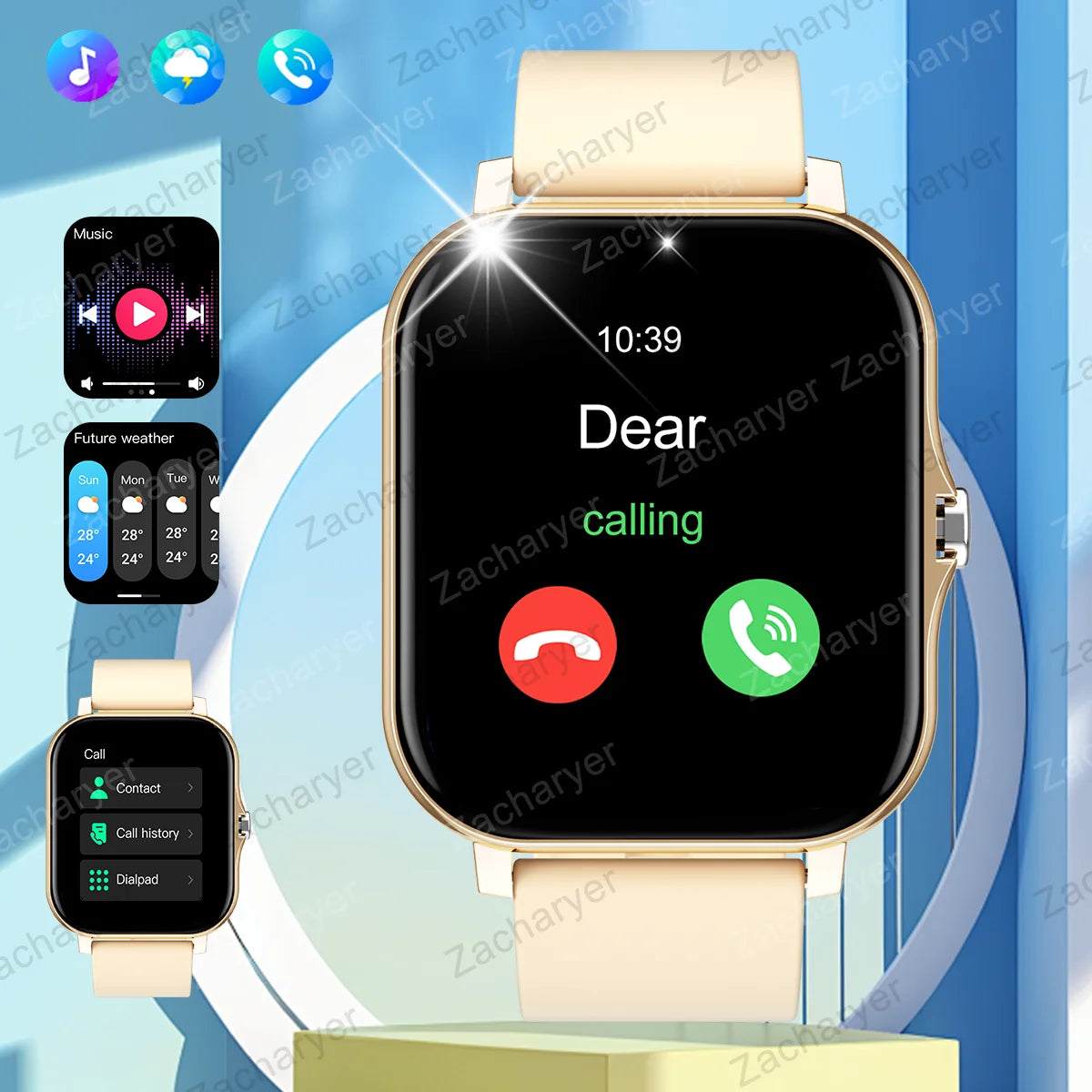 Wireless call function, compatible with Android and iPhone, sports watch, a variety of sports fitness tracking, application cont