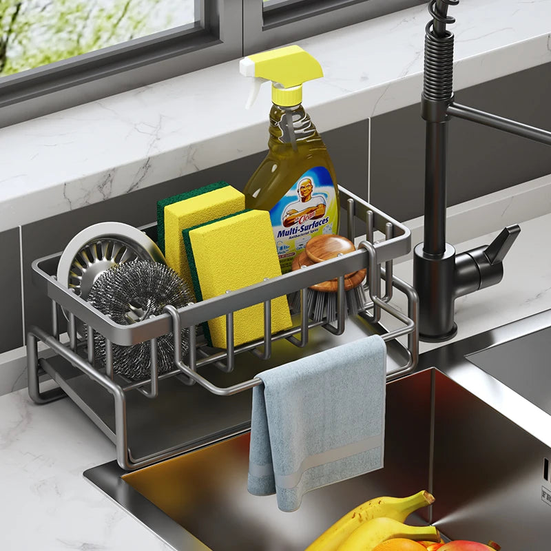 Kitchen Spice Storage Shelf with Drainage Rack, Installation Sink Organizer, Tap-Mounted Shelf for Home Kitchen Accessories Seb9d9a5a65594a278b4931ed71a596c17 LuxGadgets