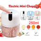 Portable Meat Grinder Mini Electric Garlic Chopper USB Rechargeable 250ML Mini Food Chopper Herb Veggie Cutter Blender Processor