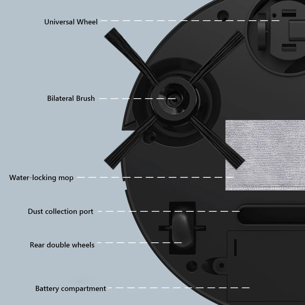 2025 New Vacuum Cleaner Automatic Robot Smart Sweeping Cleaning Machine Mopping Dragging Cleaning Sweep Floor USB Sweeping Robot